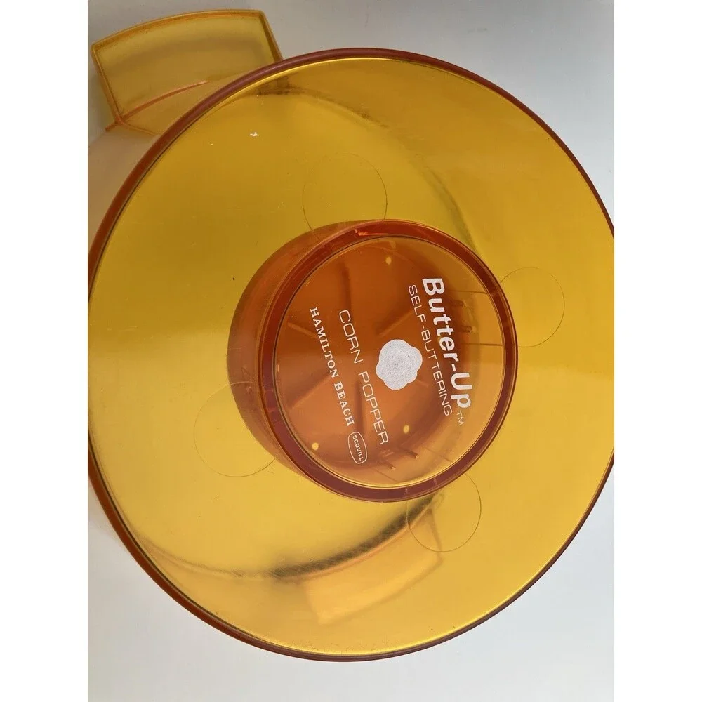 Hamilton Beach Butter-Up Self Buttering Hot Air Popcorn Popper Orange/Amber